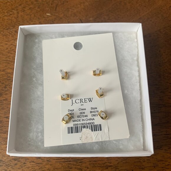 J. Crew Nautical Post Earrings Set of Three - Picture 2 of 4